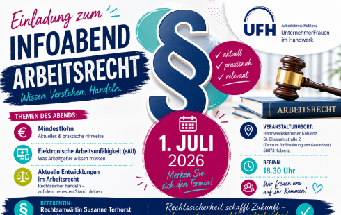 Infografik mit Richterhammer und Paragraphenzeichen